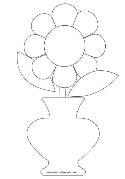 Шаблон букета цветов для аппликации