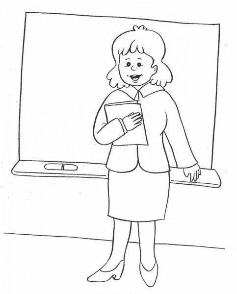 Раскраска портрет учителя для детей