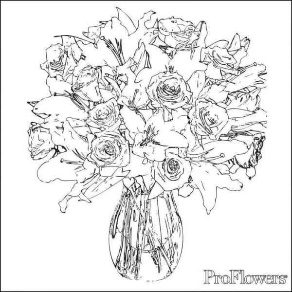 Букет цветов набросок