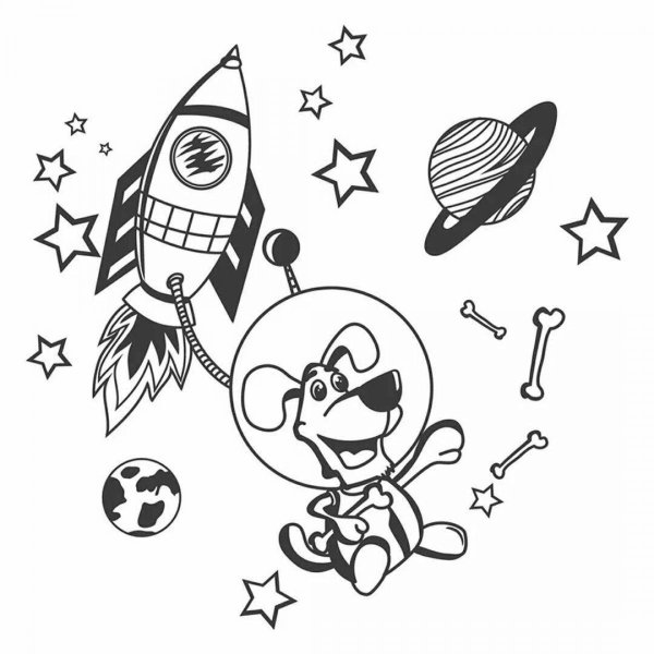 Раскраски для девочек космос