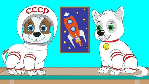 Белка и стрелка мультик