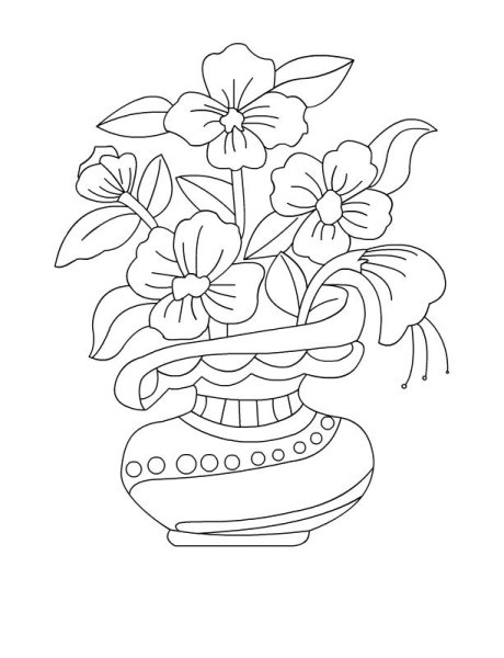 Раскраска натюрморт с цветами