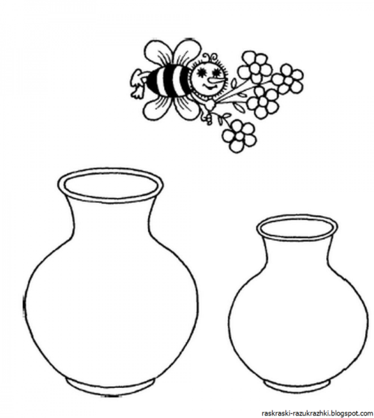 Ваза раскраска