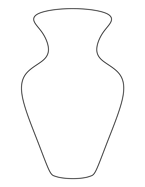 Трафарет вазы для цветов