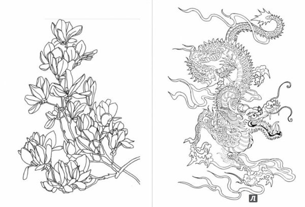 Японские раскраски