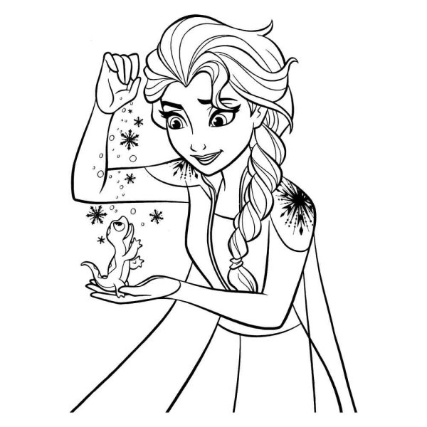 Эльза Холодное сердце раскраска