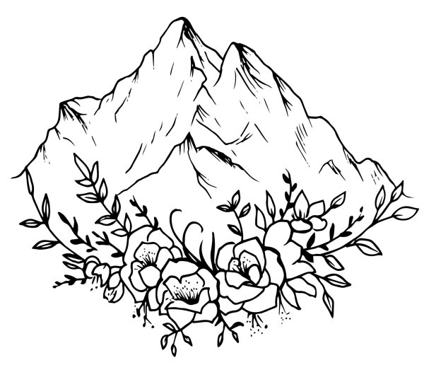 Татуировка горы эскиз