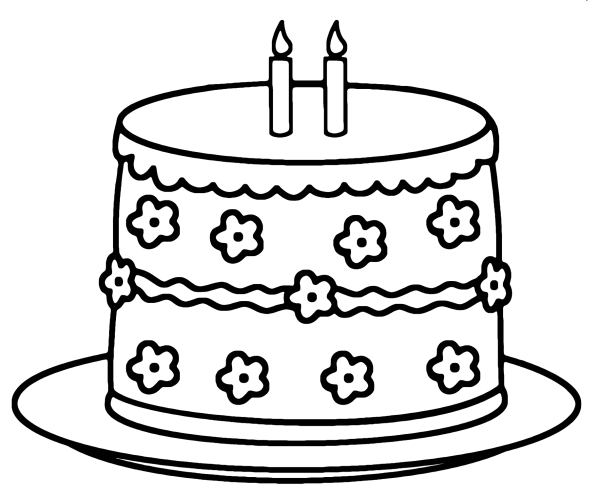 Раскраска торт
