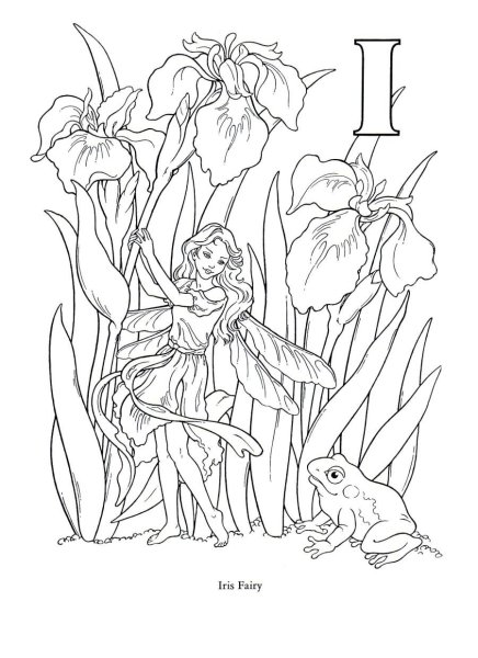 Фея цветов раскраска