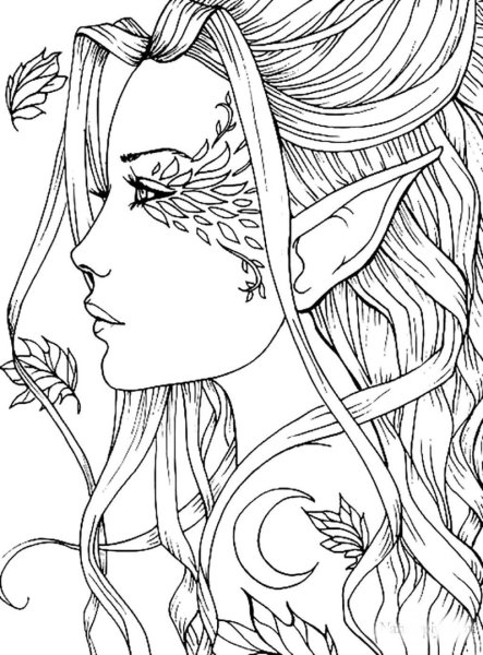 Раскраска Эльф