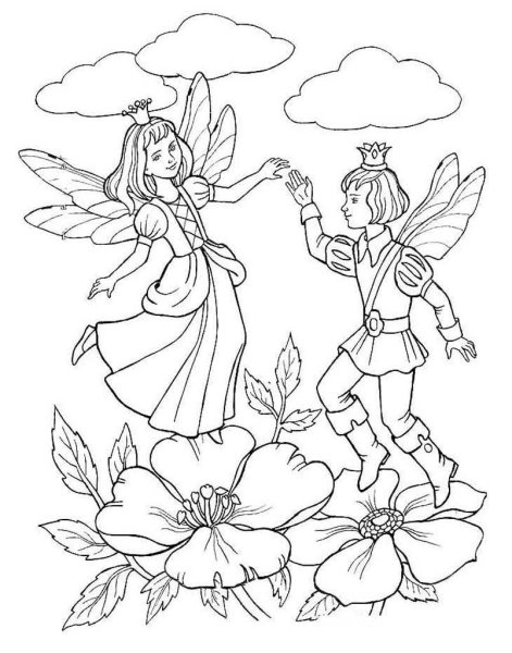 Сказки Андерсена Дюймовочка раскрашено