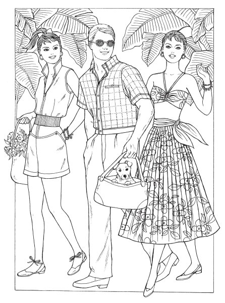 Модные раскраски