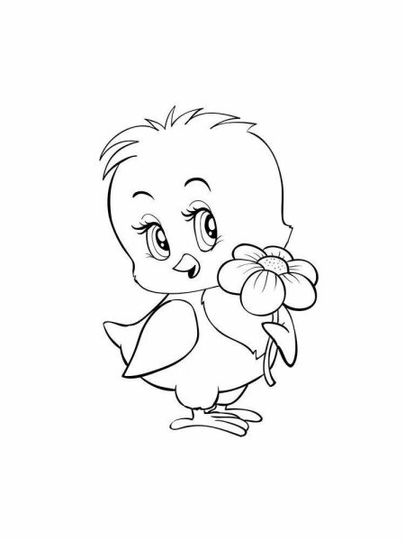 Цыпленок раскраска для детей