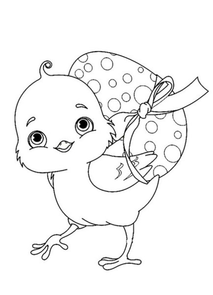 Цыпленок. Раскраски