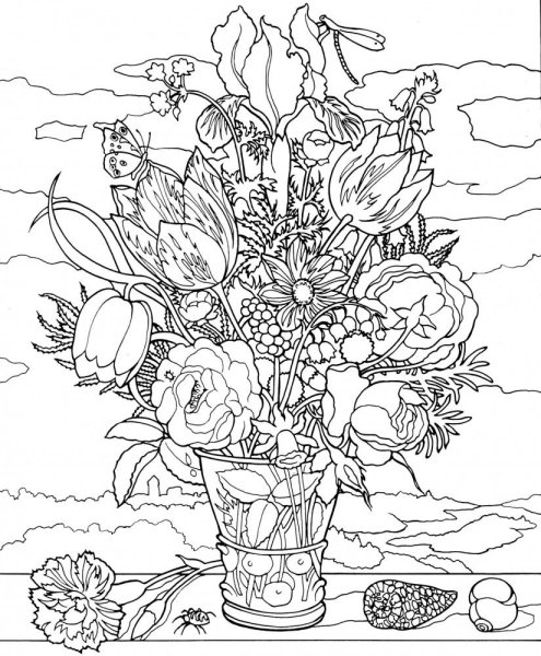 Натюрморт раскраска