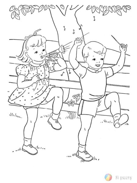 Раскраска день защиты детей 1 июня