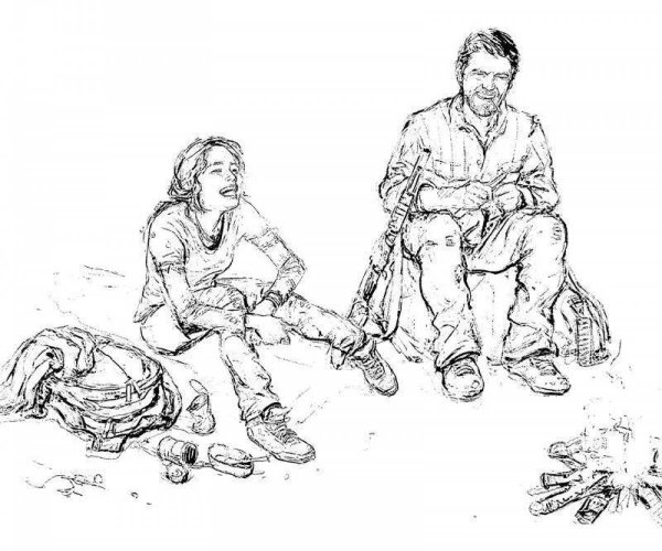 Элли из the last of us раскраска