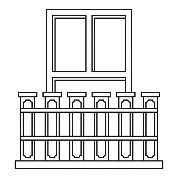 Окно балкон раскраска детям