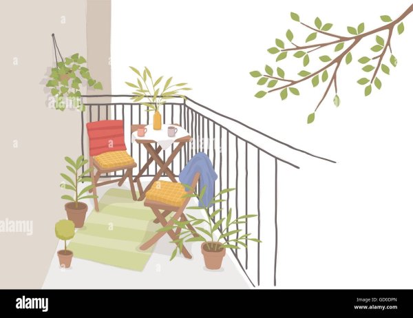 Озеленение балкона рисунок