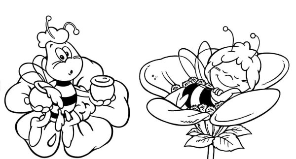 Пчелка Майя раскраска
