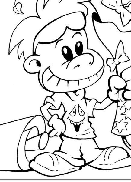 Раскраска день смеха для детей