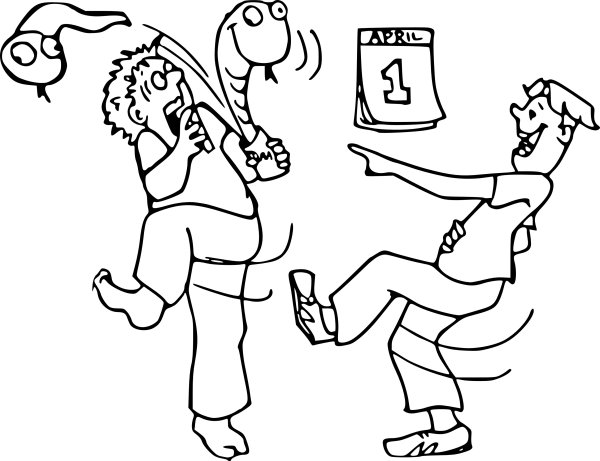 Раскраска день смеха для детей