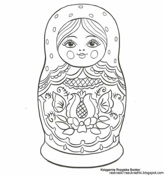 Матрешка Полхов Майдан раскраска