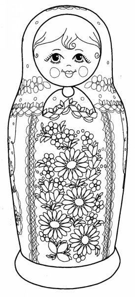 Полхов-Майданская Матрешка раскраска