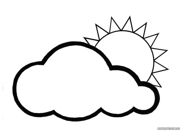 Облако раскраска для детей