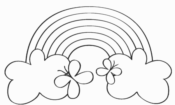 Радуга раскраска для детей