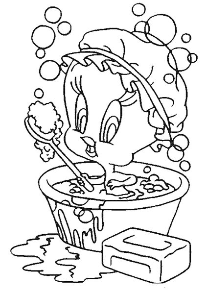 Раскраска дети умываются