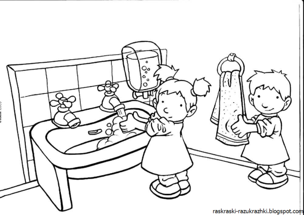 Раскраска. В детском саду