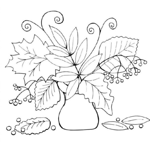 Осень раскраска для детей