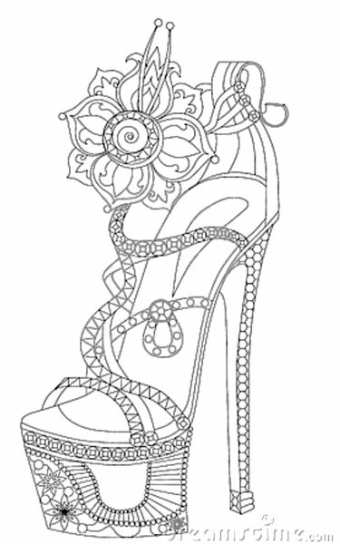 Раскраски антистресс туфли