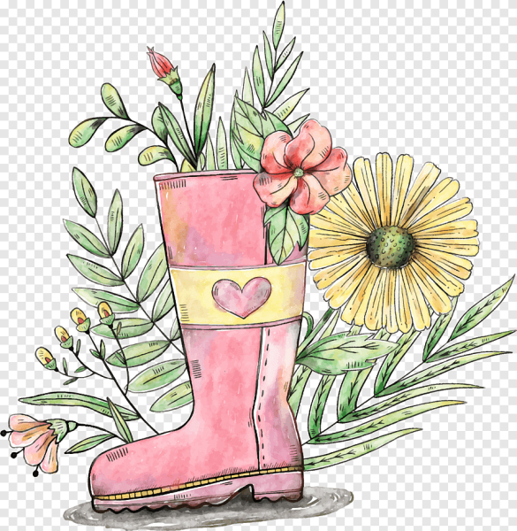 Цветы в сапогах