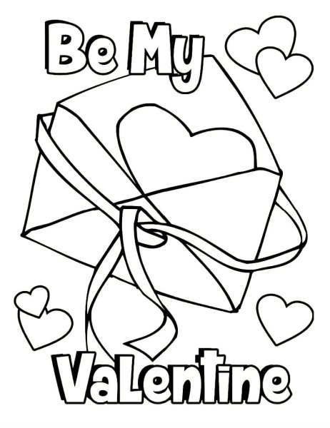 Раскраски ко Дню Святого Валентина для детей