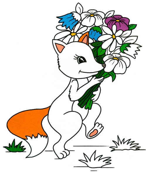 Раскраска Лисичка