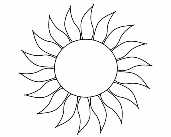 Раскраска. Солнышко