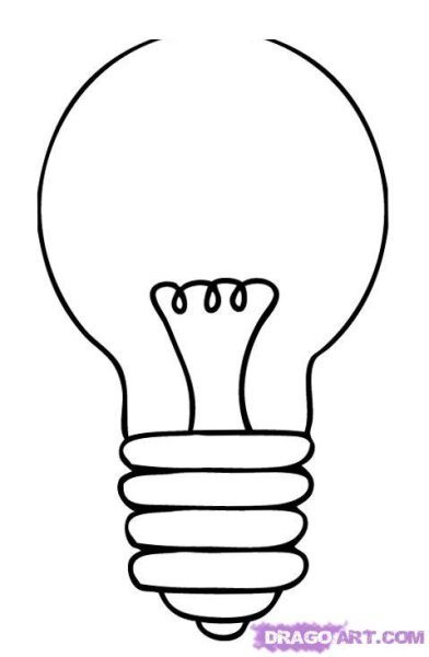 Лампочка карандашом