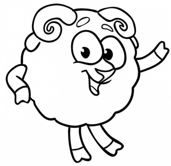 Смешарики Бараш карандашом