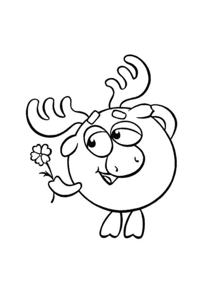 Раскраска Смешарики Бараш