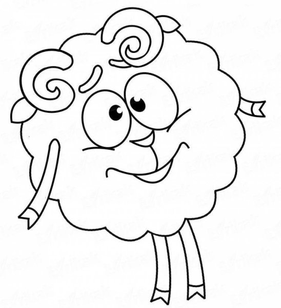 Детские раскраски Смешарики Бараш