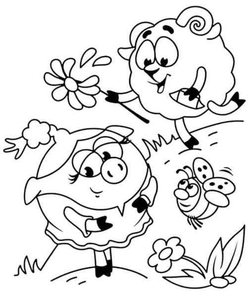 Раскраска «Смешарики»