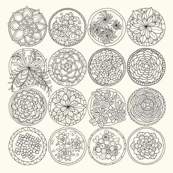 Мир цветов Джоанна Басфорд раскрашенное