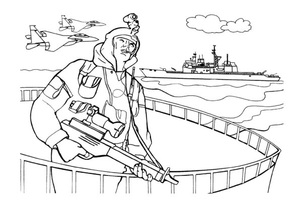 Раскраска: военные