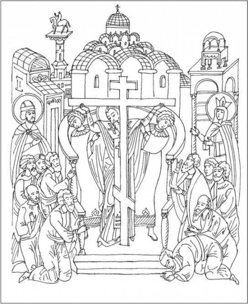Прориси икон Воздвижение Креста Господня