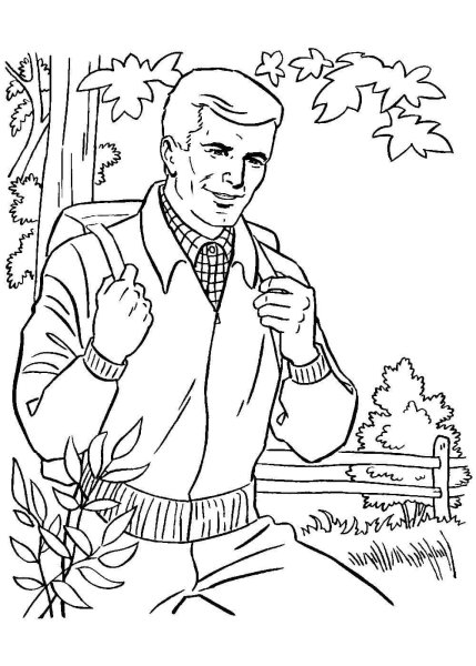 Папа для раскрашивания