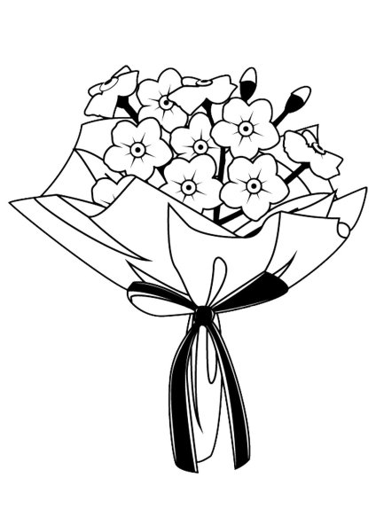 Раскраска букет цветов