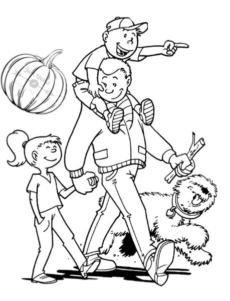 Папа раскраска для детей