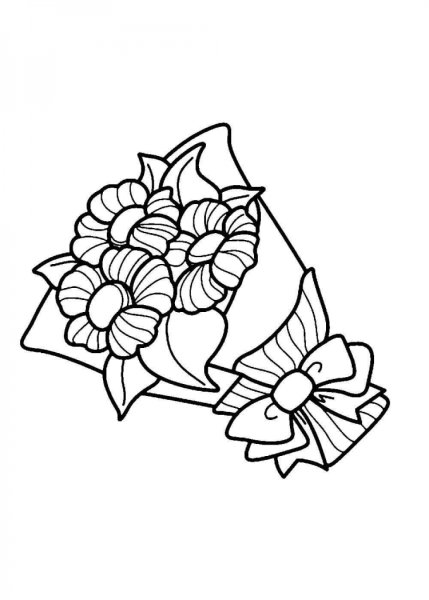 Трафарет букет цветов